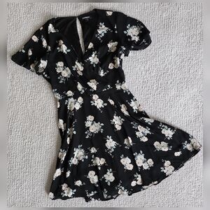 Express Black Floral Dress